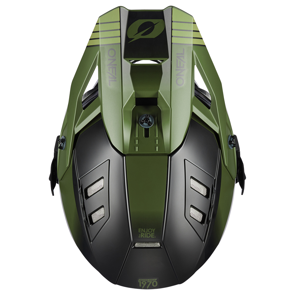 Ендуро каска O'NEAL EX-SRS HITCH BLACK/OLIVE V.24 — снимка 4