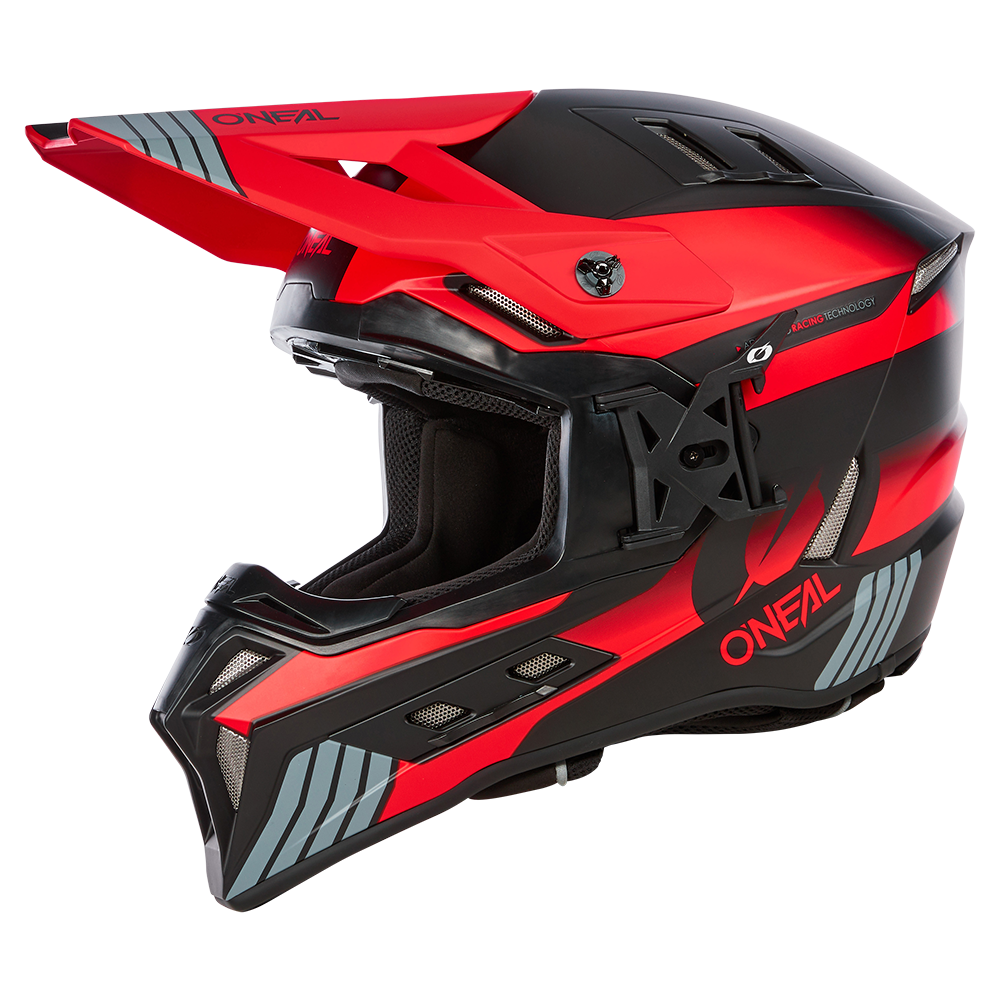 Ендуро каска O'NEAL EX-SRS HITCH BLACK/GRAY/RED V.24 — снимка 2