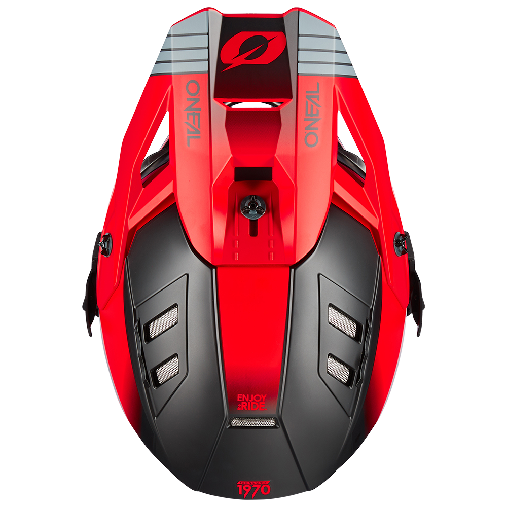Ендуро каска O'NEAL EX-SRS HITCH BLACK/GRAY/RED V.24 — снимка 4
