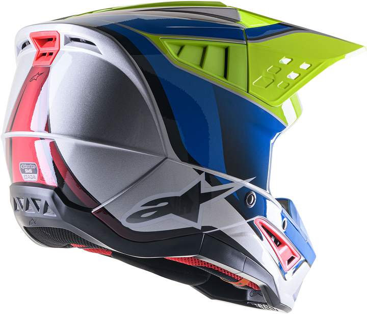Мотокрос каска ALPINESTARS SM5 SAIL YLW/BL — снимка 2