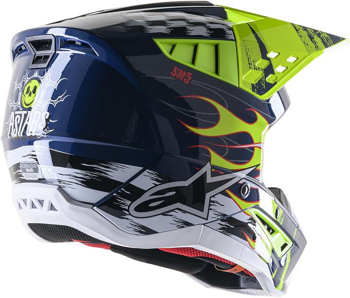 Мотокрос каска ALPINESTARS SM5 RASH NV/YL — снимка 2
