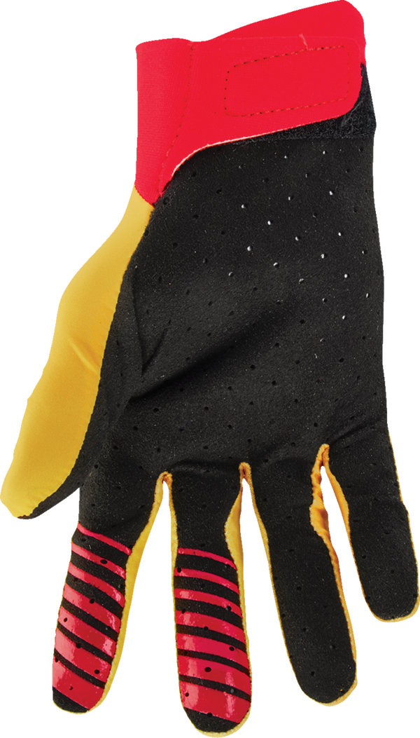 Мотокрос ръкавици THOR AGILE ANALOG YELLOW/RED — снимка 2