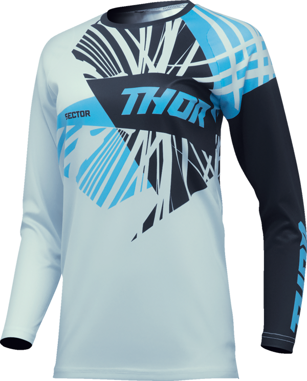 Дамско мотокрос джърси THOR WOMEN'S SECTOR SPLIT LIGHT BLUE 1