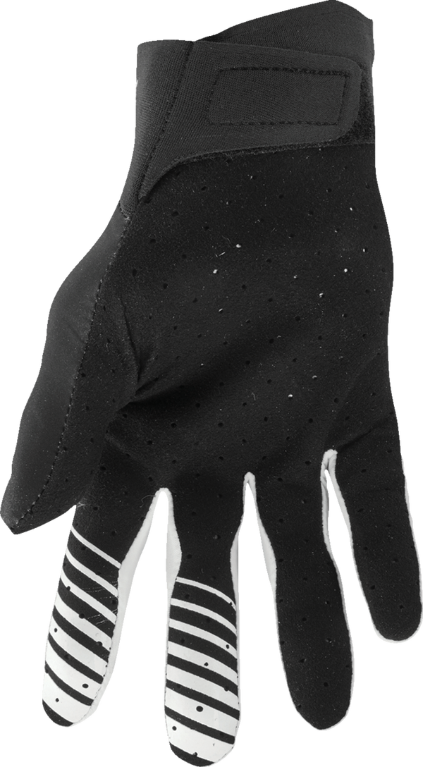 Мотокрос ръкавици THOR AGILE SOLID BLACK/WHITE — снимка 3