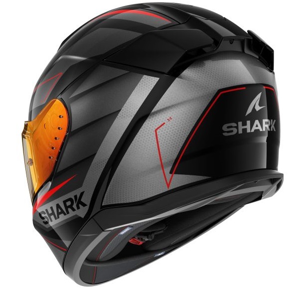 Каска SHARK D-SKWAL 3 SIZLER BLACK/GREY/RED — снимка 2
