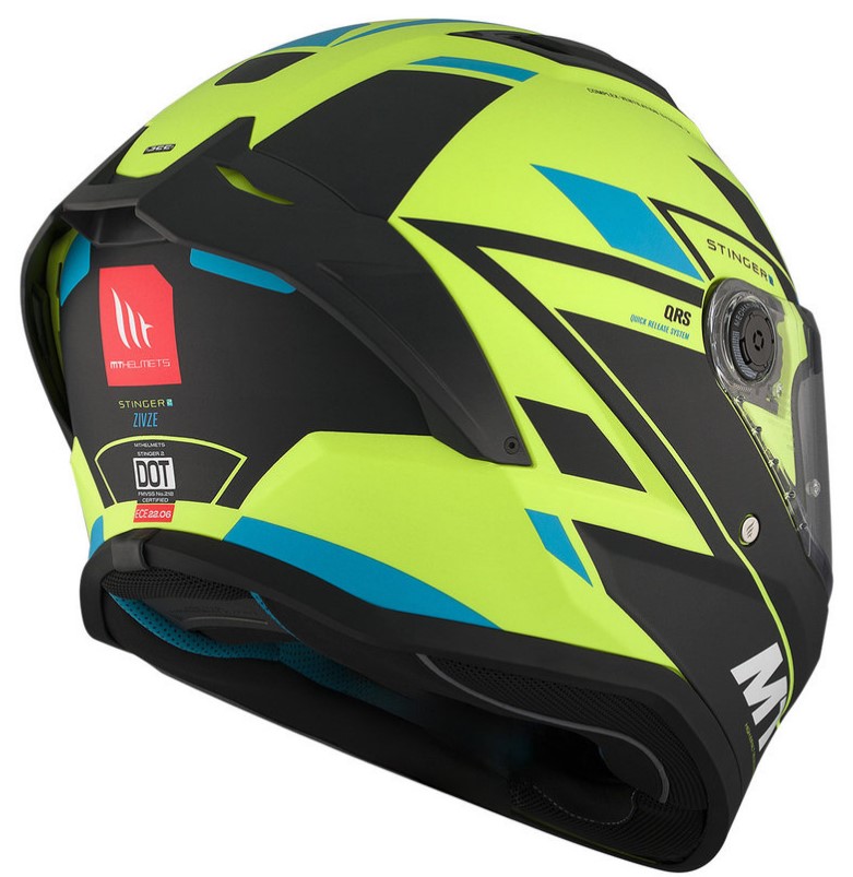 Каска MT STINGER 2 ZIVZE C3 MATT FLUO YELLOW — снимка 6