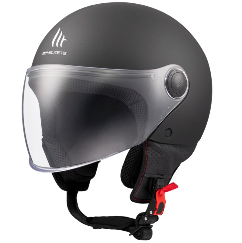 КАСКА ЗА СКУТЕР MT STREET S SOLID A1 MATT BLACK — снимка 2