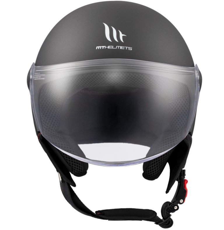 КАСКА ЗА СКУТЕР MT STREET S SOLID A1 MATT BLACK — снимка 3