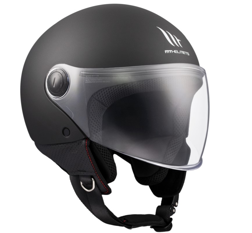 КАСКА ЗА СКУТЕР MT STREET S SOLID A1 MATT BLACK — снимка 4