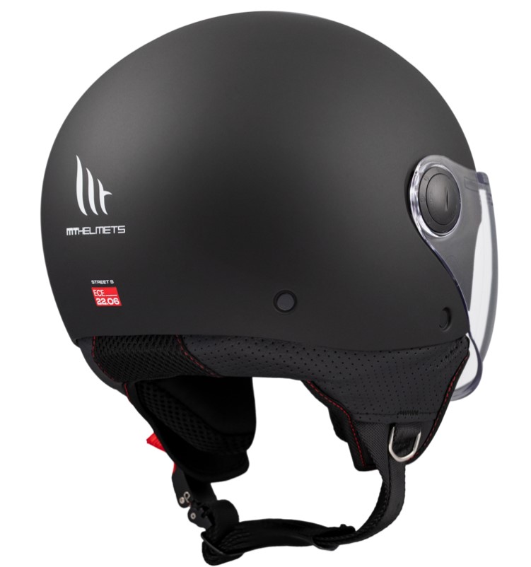 КАСКА ЗА СКУТЕР MT STREET S SOLID A1 MATT BLACK — снимка 6