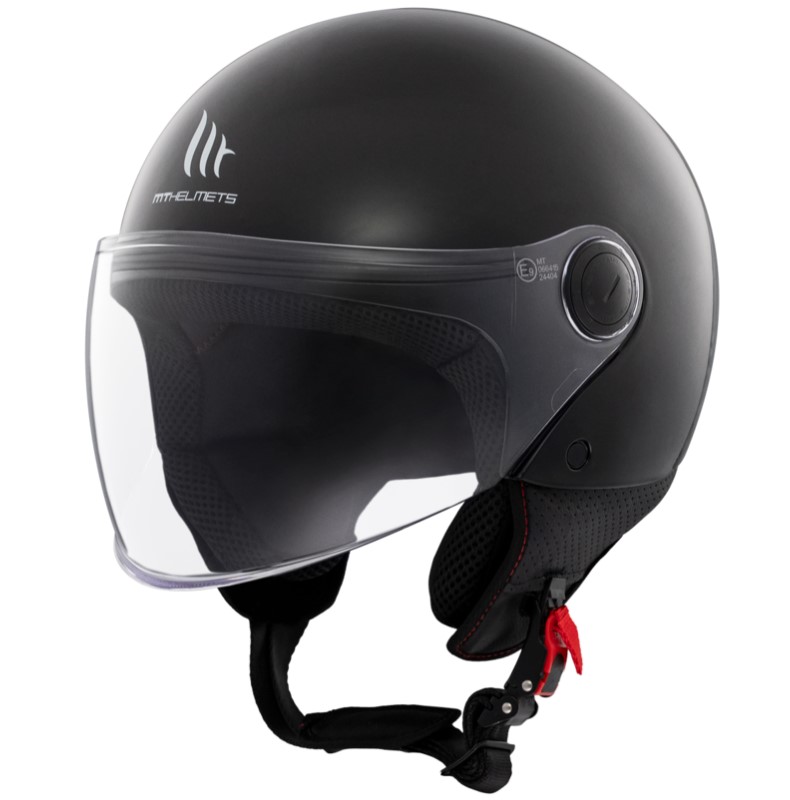 КАСКА ЗА СКУТЕР MT STREET S SOLID A1 GLOSS BLACK — снимка 2