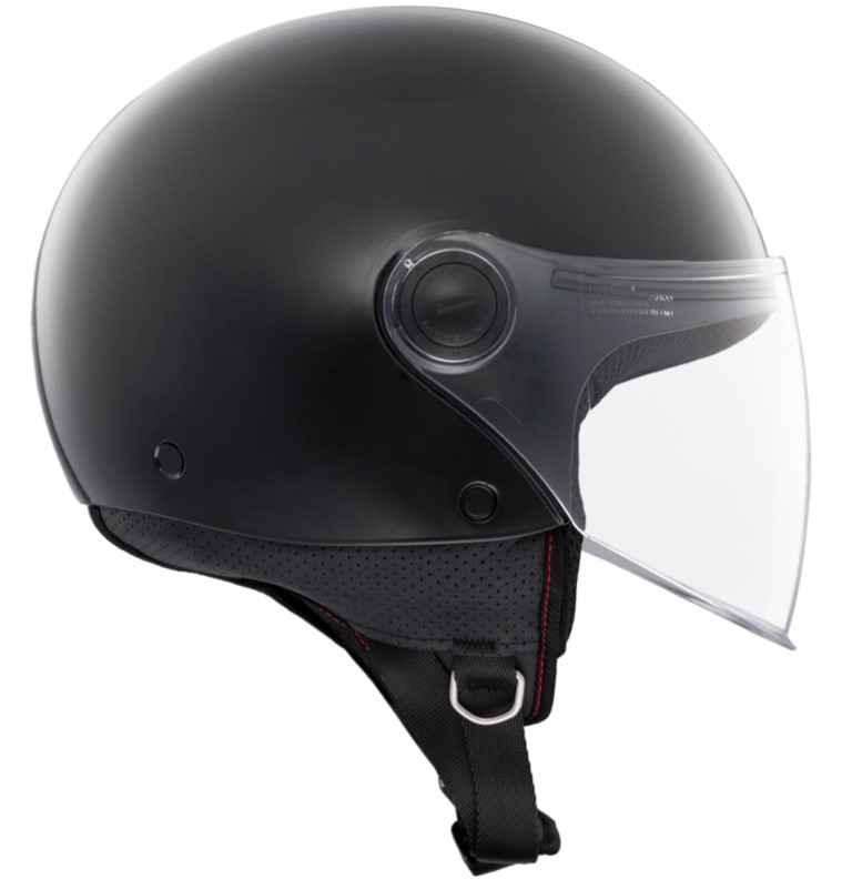КАСКА ЗА СКУТЕР MT STREET S SOLID A1 GLOSS BLACK — снимка 3
