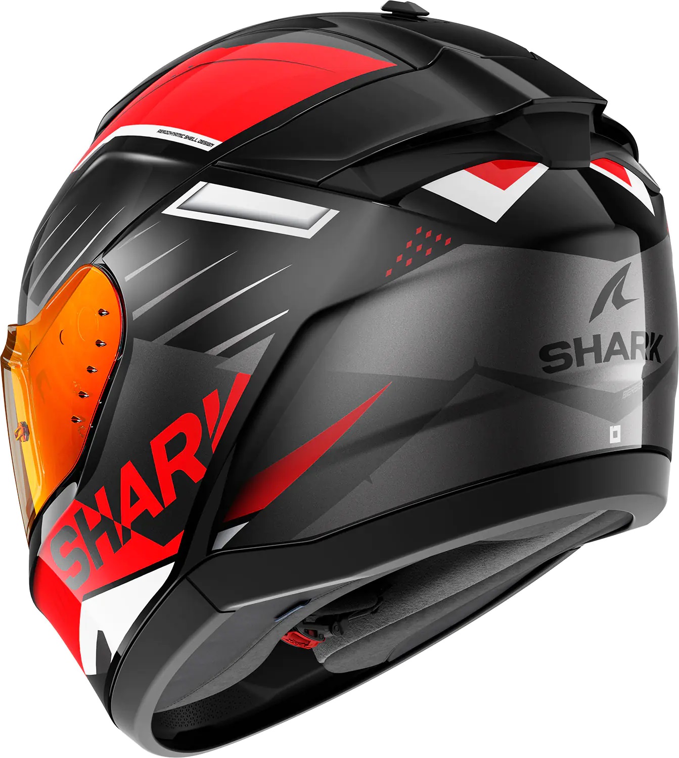 Каска SHARK RIDILL 2 BERSEK BLACK/WHITE/RED — снимка 2
