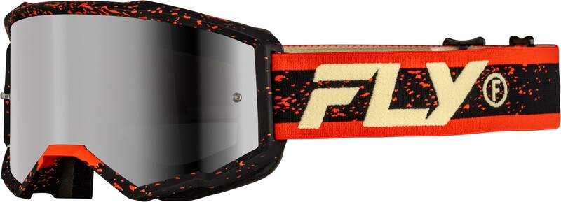 Мотокрос очила FLY RACING Zone Black/Red/Cream - Silver Mirror/Smoke Lens 2025