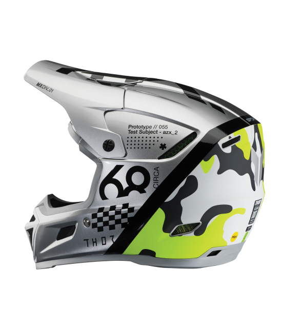 Мотокрос каска THOR REFLEX SPORT RIOT GRAY/ACID MIPS — снимка 2