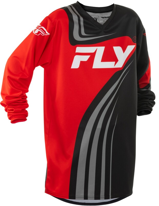 Детска мотокрос блуза FLY RACING F-16 Riding - Black/Red/White 2025