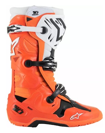 Мотокрос ботуши ALPINESTARS TECH 10 ENDURO ORANGE FLUO/BLACK/WHITE — снимка 3