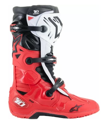 Мотокрос ботуши ALPINESTARS TECH 10 ENDURO BRIGHT RED/BLACK/WHITE — снимка 3