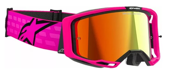 Мотокрос очила ALPINESTARS VISION 8 CORP PINK MIRROR-RED — снимка 3
