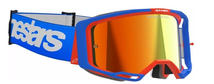 Мотокрос очила ALPINESTARS VISION 8 WORDMARK BL/ORG MIRROR-RED — снимка 3