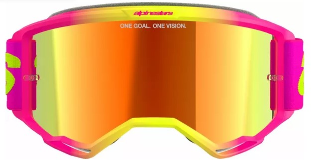 Мотокрос очила ALPINESTARS VISION 5 WORDMARK PNK/YLW MIRROR-RED_3