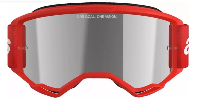 Мотокрос очила ALPINESTARS VISION 3 WORDMARK RED MIRROR-SIL — снимка 3