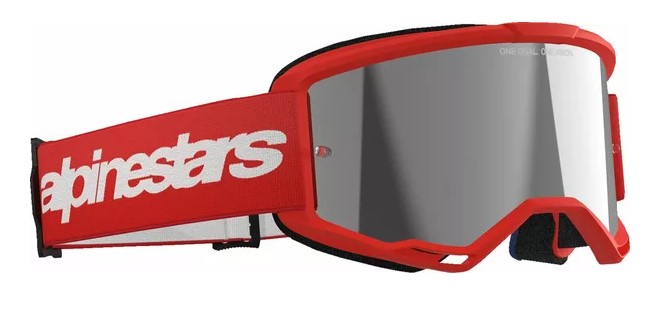 Мотокрос очила ALPINESTARS VISION 3 WORDMARK RED MIRROR-SIL — снимка 2
