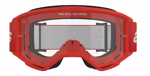 Мотокрос очила ALPINESTARS VISION 3 WORDMARK RED CLEAR — снимка 4