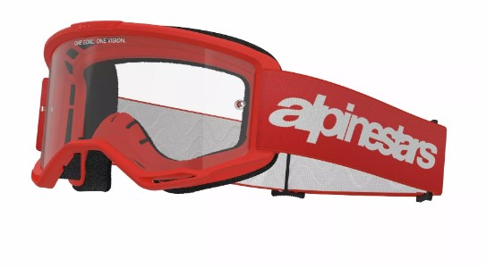 Мотокрос очила ALPINESTARS VISION 3 WORDMARK RED CLEAR — снимка 2