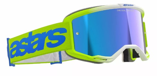 Мотокрос очила ALPINESTARS VISION 5 BLAZE YLW/BL MIRROR-BLUE — снимка 4