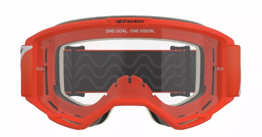 Мотокрос очила ALPINESTARS VISION 5 CORP ORANGE CLEAR — снимка 3
