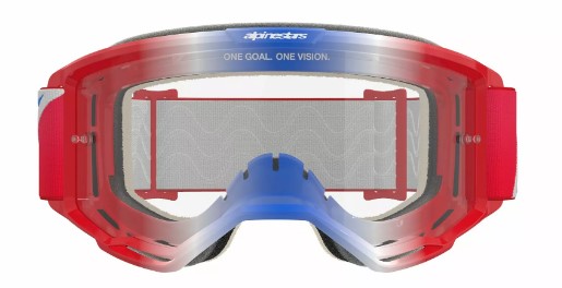 Мотокрос очила ALPINESTARS VISION 5 CORP RED/WT/BL CLEAR_4
