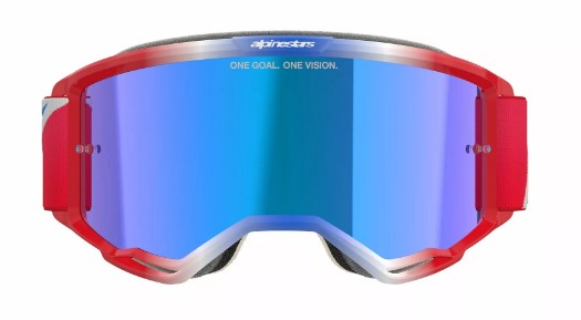 Мотокрос очила ALPINESTARS VISION 5 CORP RED/WT/BL MIRROR-BLUE_2