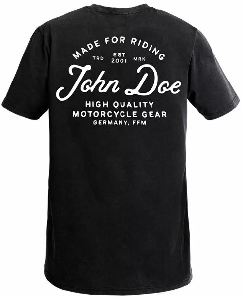 Мото тениска JOHN DOE JD LETTERING BK — снимка 2