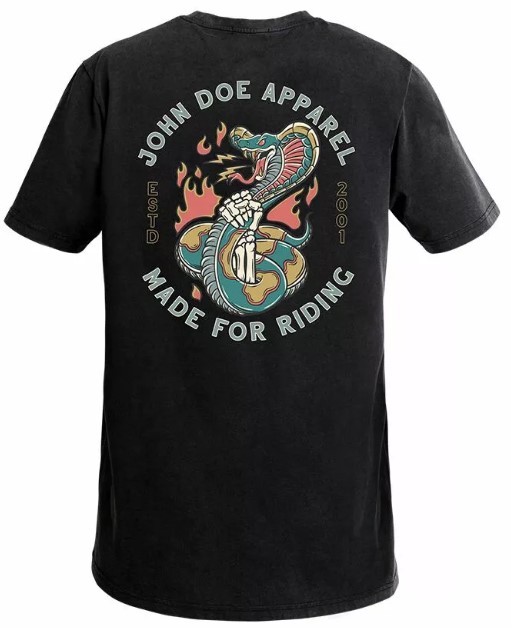 Мото тениска JOHN DOE SNAKE II BK — снимка 2