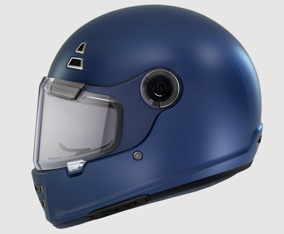Каска MT JARAMA A7 SOLID BLUE MATT — снимка 2
