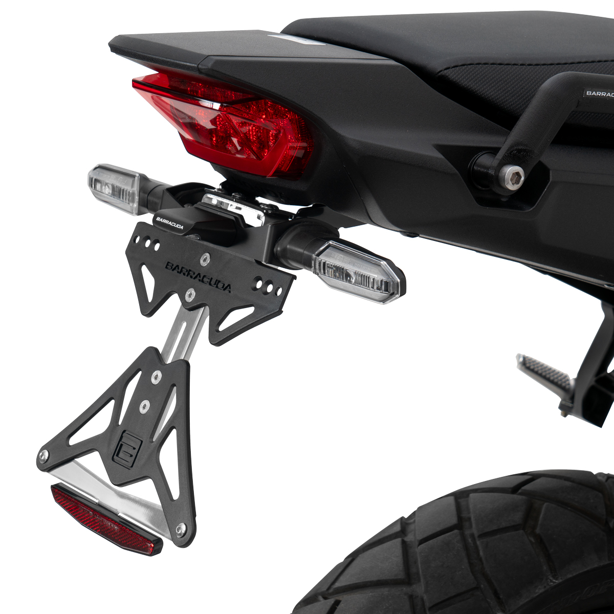 Стойка за номер за оригинални мигачи BARRACUDA Honda Transalp-750