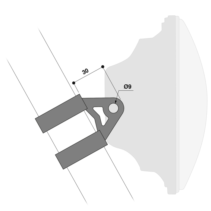 Универсални скоби за допълнителни фарове BARRACUDA Diameter 38-39 — снимка 2