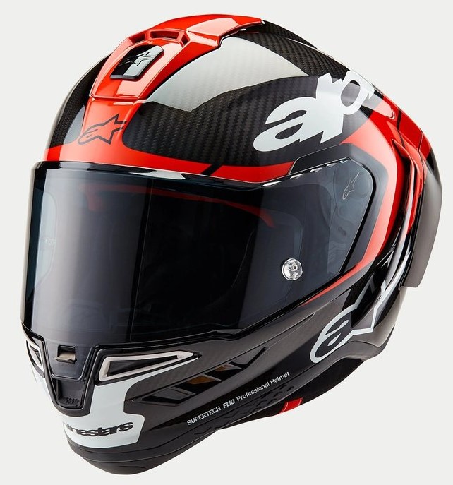 Каска ALPINESTARS Supertech R10 Team Black/Carb/Fluo Red/White 1