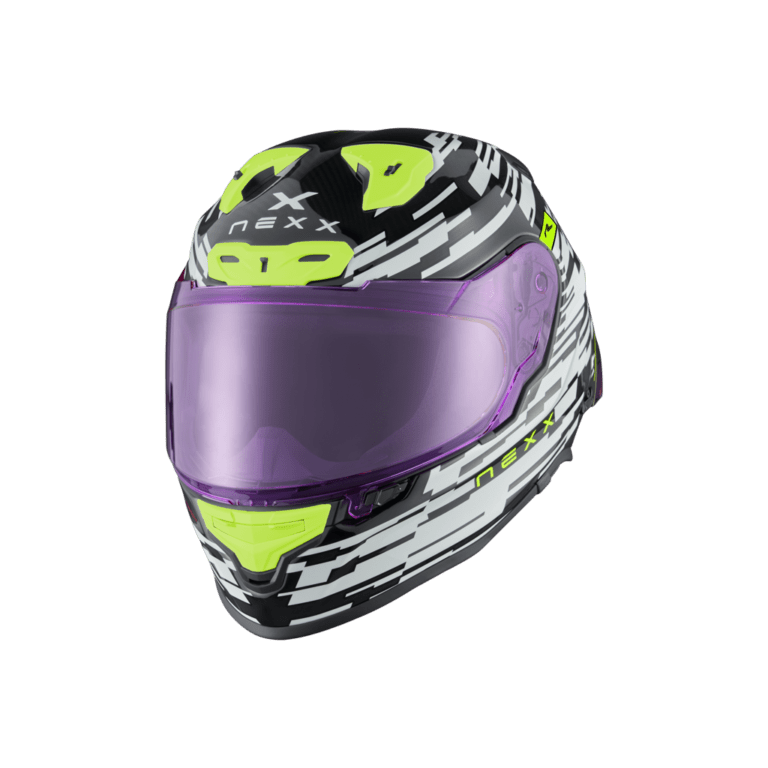 Каска NEXX X.R3R GLITCH RACER WHITE/NEON — снимка 2