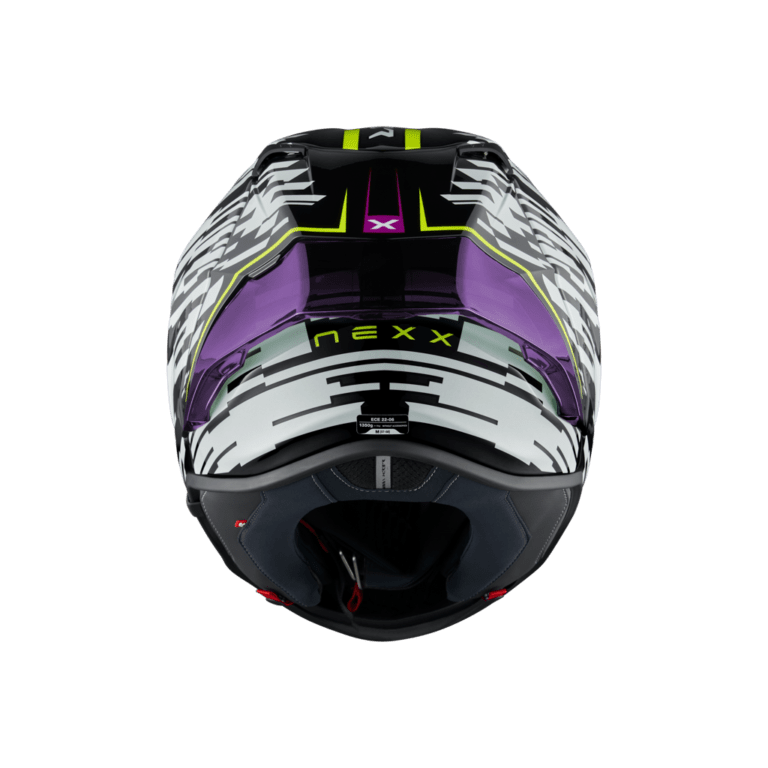 Каска NEXX X.R3R GLITCH RACER WHITE/NEON — снимка 3