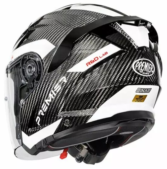 Скутерова каска Premier JT5 Carbon MA 8 BLACK/WHITE — снимка 6