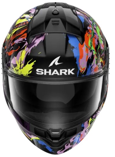 Каска SHARK RIDILL 2 RAGING BEAST Black Violet Yellow — снимка 2