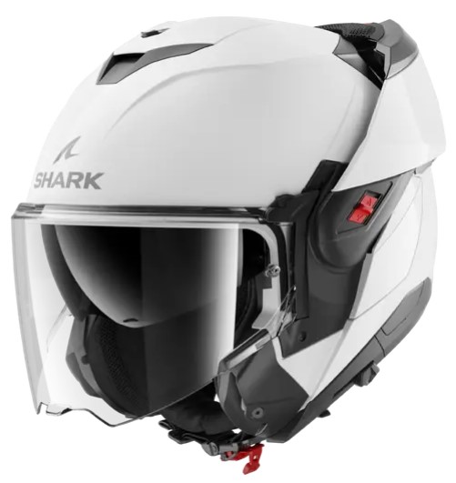 Модуларна каска SHARK OXO BLANK Pearly White — снимка 3