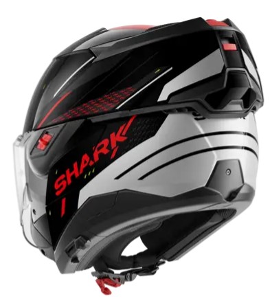 Модуларна каска SHARK OXO RYDGER Black/Silver/Red — снимка 4