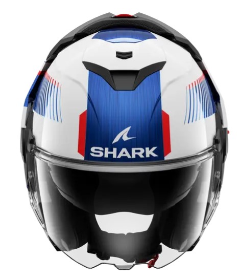 Модуларна каска SHARK OXO SIKTER White Chrome Blue — снимка 2