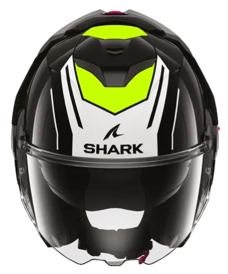 Модуларна каска SHARK OXO RYDGER Black White Yellow — снимка 2
