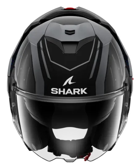 Модуларна каска SHARK OXO RYDGER Mat Anthracite Blue Black — снимка 2