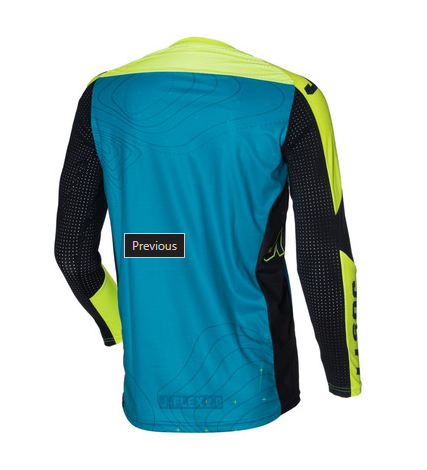 Мотокрос джърси Just1 J-Flex 2.0 Frontier Teal Black/Yellow Fluo — снимка 2