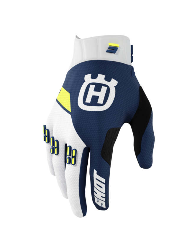 Мотокрос ръкавици SHOT Lite Husqvarna LTD 2023 Blue